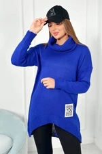 Turtleneck sweater cornflower blue