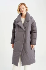 DEFACTO Regular Fit Furry Coat