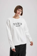 DEFACTO Regular Fit Printed Long Sleeve Sweatshirt