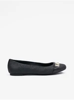 Black Women Patterned Ballerinas Michael Kors Jilly - Women