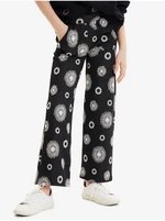 Black Girly Patterned Trousers Desigual Tessa - Girls