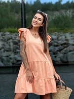 Orange dress with butterfly sleeves Mayflies