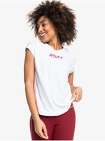 White Women's T-Shirt with Roxy Training Grl - Women