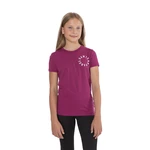 Dark pink girls' T-shirt with print SAM 73