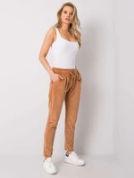 Camel velour trousers RUE PARIS