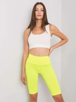 Fluo yellow shorts from Serena cycling shoes