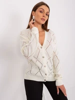 Ecru openwork sweater with button fastening RUE PARIS