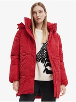 Red Desigual Tulip Women's Winter Jacket - Women