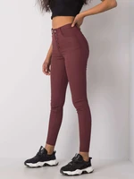 Burgundy waxed trousers Mckenzie