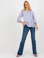 Women's Boho Blouse with 3/4 Sleeves Sublevel - Multicolor