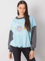 Blue cotton sweatshirt