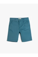 Koton Bermuda Shorts Basic Chino Pocket Cotton Cotton with Adjustable Elastic Waist.