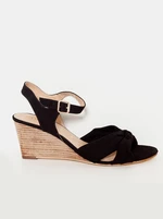 Black wedge sandals CAMAIEU