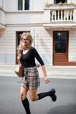 Casual mini skirt in dark grey