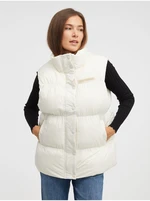 Cream Women's Quilted Vest Converse Super Puffer Vest - Ladies