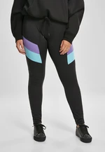 Women's Color Block Leggings Black/Ultraviolet