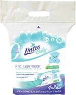 LINTEO Vlhčené obrúsky Baby Aloe Vera, 4 x 80 ks