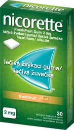 NICORETTE ® FreshFruit Gum 2 mg, léčivá žvýkací guma 30 ks