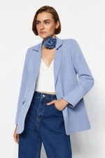 Trendyol Light Blue Regular Lined Buttoned Woven Blazer Jacket