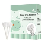 Baby Tongue Cleaner 60/120 Pack Flexible Baby Oral Cleaner Baby Toothbrush Gum Cleaner Infant Toothbrush With Paper Handle