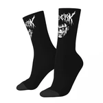 Hip-hop Berserk Guts Metal Anime Football Socks Swordsman Japanese Manga Middle Tube Socks for Women Men Sweat Absorbing