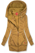 Sweatjacke mit Allover Punkte-Design mustard