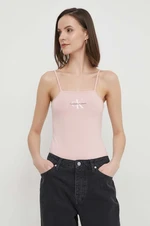 Body Calvin Klein Jeans dámske,ružová farba,J20J223421