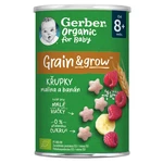 GERBER Chrumky s malinou a banánom BIO 35 g 6m+