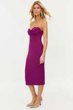 Trendyol Plum Fitted Woven Dress