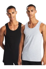 LC Waikiki Lcw U-Neck Combed Cotton Men's Undershirt, 2-pack