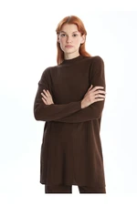 LC Waikiki High Collar Plain Long Sleeve Women's Knitwear Tunic