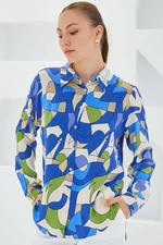 Bigdart 3721 Graphic Patterned Shirt - Indigo