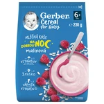 GERBER Kaša mliečna cereal malinová Dobrú noc 230 g