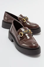 LuviShoes UNTE Coffee Turning Women's Loafers