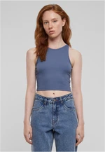 Women's Cropped Rib Top - Blue