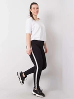 Fekete és ezüst plusz méretű leggings