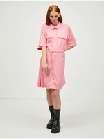 Pink linen shirt dress VERO MODA Haf - Women