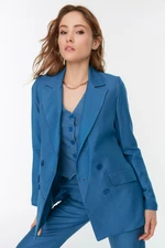 Trendyol Blue Woven Buttoned Blazer Jacket