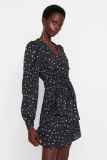 Trendyol Black Tie Detailed Woven Dress