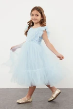 Trendyol Blue Girls Birthday/Party/Wedding Tutu Dress