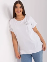 Women's blouse Ecru plus sizes