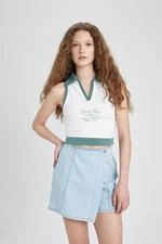 DEFACTO High Waist Mini Jean Shorts Skirt