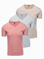 Ombre Set of V-NECK cotton shirts 3-pack