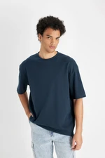 DEFACTO Oversize Wide Cut Crew Neck Heavy Fabric Short Sleeve Basic T-Shirt