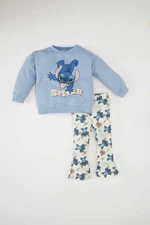 DEFACTO Baby Girl Disney Lilo & Stitch Sweatshirt Bottom 2-Piece Set