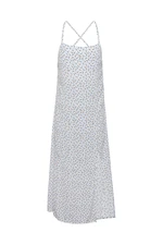 Tommy Jeans Dress - TJW PRINTED SIDE SLIT MIDI DRESS white