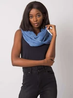 Women's scarf in navy blue and navy blue with polka dots