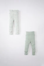 DEFACTO Baby Boy Striped Ribbed Camisole 2-Piece Trousers