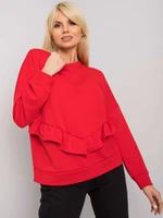 RUE PARIS Red sweatshirt without hood