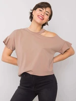 Dark beige cotton blouse